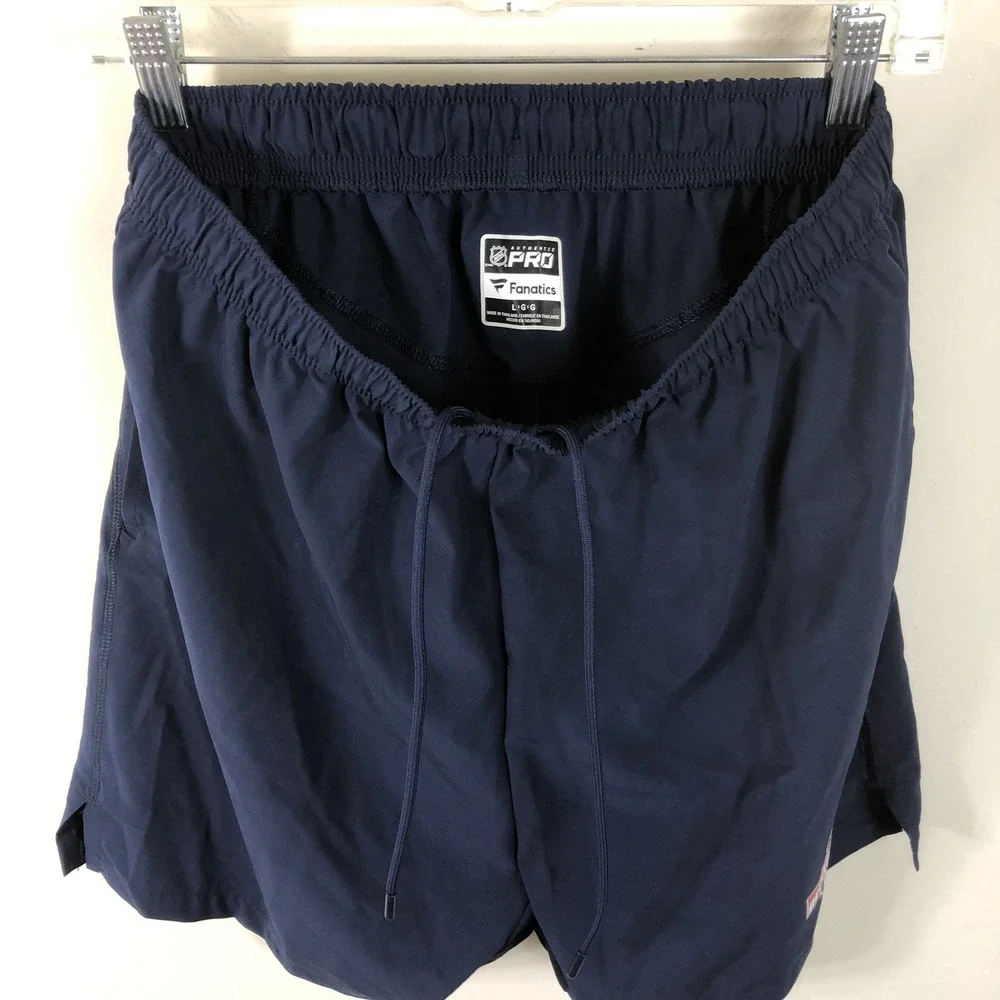 Fanatics NHL Washington Capitals 2024 Development Camp Game Shorts Sz L Navy